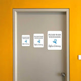 Portrait Round Plus Please Wash Your Hands Before Entering Wall or Door Sign | Hygiene and Safety