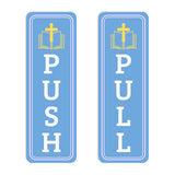 Signs ByLITA Vertical Push and Pull Door Signs (Bible Pages Church Entrance)
