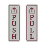 Signs ByLITA Vertical Push and Pull Door Signs (Bible and Cross) Door Sign