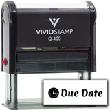 Vivid Stamp Due Date Self-Inking Rubber Stamps Teachers And Schools | Motivational Stamps For Children | Re-inkable Ink Pad