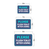 Classic Framed Plus Please Flush Toilet After Using Door or Wall Sign | Bathroom Signage
