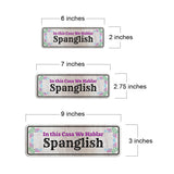 Standard Plus In this Casa We hablar Spanglish Door or Wall Sign | Funny Spanish Signs For Stores & Businesses