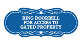 Signs ByLITA Designer Ring Doorbell for Access to Gated Property Wall or Door Sign