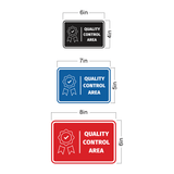 Signs ByLITA Classic Framed Quality Control Area Door or Wall Sign Easy Installation | Health And Safety | Building And Hospitality Signs