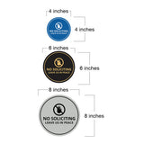 Circle No Soliciting Leave Us In Peace Wall or Door Sign