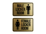 Signs ByLITA Classic Framed Male and Female Locker Room Wall or Door Sign