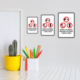 Portrait Round Plus Alimenta a los animales, riega agua a las plantas y cierra la puerta Wall or Door Sign | Bilingual | Home Kitchen Sign