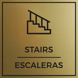 Signs ByLITA Square Stairs Wall or Door Sign | Spanish Bilingual Business and Office Signs