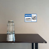 Classic Framed Plus Notice Cleaning Chemicals Door or Wall Sign | Health & Office Signage