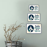 Classic Framed Plus Solo Personal de la Iglesia — Church Staff Only Door or Wall Sign | Spanish - Church Room & Area Signs
