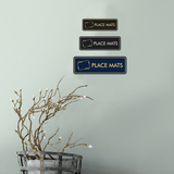 Signs ByLITA Standard Place Mats Door or Wall Sign Easy Installation | Durable Construction | Kitchen Essentials | Hygiene | AirBnB Signs