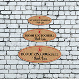 Oval Plus Do Not Ring Doorbell Thank You Wall or Door Sign | Home Signage No Soliciting