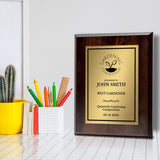Gardening Competition Customizable Award Plaque | Easel Mount Option | Achievement and Recognition Personalizable Plaques