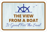 Classic Framed Plus The View From a Boat is Good For The Soul Wall or Door Sign | Boat Appreciation Decoration