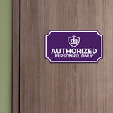 Notched Standard Authorized Personnel Only Wall or Door Sign | Security & Access- Commercial Safety & Facility Signs