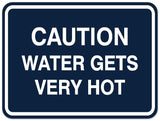 Signs ByLITA Classic Framed CAUTION WATER GETS VERY HOT Door or Wall Sign Durable Plastic | Easy Installation | Elegant Design