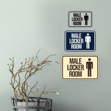 Classic Framed Male Locker Room Wall or Door Sign