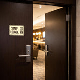 Classic Framed Staff Lounge Wall or Door Sign