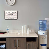 Classic Framed Plus Children Under 12 Must Be Accompanied By An Adult Door or Wall Sign | Children's Warning and Safety Signs
