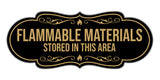 Signs ByLITA Designer Flammable Materials Stored in this Area Wall or Door Sign