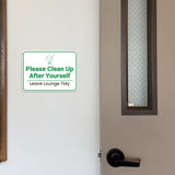 Classic Framed Plus Please Clean Up After Yourself – Leave Lounge Tidy Door or Wall Sign | Break & Lounge Areas