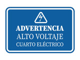 Signs ByLITA Classic Framed Advertencia Alto Voltaje Cuarto Eléctrico Durable Sign | Easy Installation | Elegant Design Wall or Door Sign