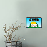 Classic Framed Plus Don't Give Up On Your RV Dreams Wall or Door Sign | RV Accessories