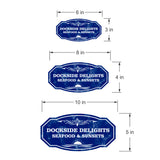 Victorian Plus Dockside Delights Seafood & Sunsets Wall or Door Sign | Marina or Harbor Signage