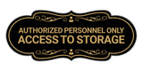 Signs ByLITA Designer Authorized Personnel Only Access to Storage Wall or Door Sign
