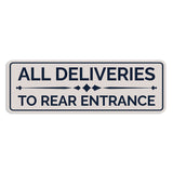 Standard Plus All Deliveries to Rear Entrance — Wall or Door Sign | Delivery & loading - Sign