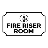 Notched Standard Fire Riser Room Wall or Door Sign | Fire/Emergency/Electrical/Security Safety Signs