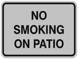 Signs ByLITA Classic Framed NO SMOKING ON PATIO Door or Wall Sign Durable Plastic | Easy Installation | Elegant Design