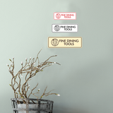 Signs ByLITA Standard Fine Dining Tools Door or Wall Sign Easy Installation | Durable Construction | Kitchen Essentials | Hygiene | AirBnB Signs