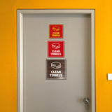 Signs ByLITA Square Clean Towels Door or Wall Sign | Public Signage