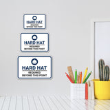 Classic Framed Plus Hard Hat Required Beyond This Point — Wall or Door Sign | Safety & PPE - Sign
