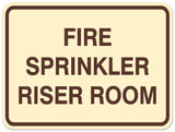 Signs ByLITA Classic Framed FIRE SPRINKLER RISER ROOM Door or Wall Sign Durable Plastic | Easy Installation | Elegant Design