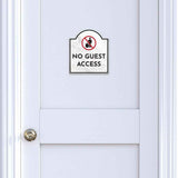 No Guest Access' Headstone - Wall or Door Signs ? Access & Control Sign