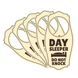 Day Sleeper Do Not Knock Door Hanger | House or Business Door Sign