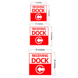 Square Plus Receiving Dock Left Arrow Wall or Door Sign | Health & Safety Warehouse Business Signage