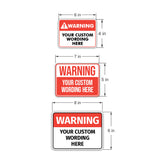 Classic Framed Plus Custom Warning Wall or Door Sign | Customizable Warning Sign For Homes and Businesses | Health and Safety Signage