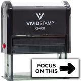 Vivid Stamp Focus On This (arrow) Self-Inking Rubber Stamps Teachers And Schools | Motivational Stamps For Children | Re-inkable Ink Pad