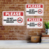 Classic Framed Plus Please Do Not Smoke Or Vape Indoors Door or Wall Sign | Public Notice Signs