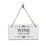 Wine Cellar 5x10 Hanging Plus Wall or Door Sign | Rustic Twine | Range of Vibrant Decor Styles | Room Signs For Home and Business