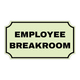 Notched Standard Employee Breakroom Wall or Door Sign | Facilities and Rooms Sign