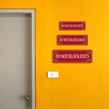 Standard Plus Do Not Block Exits Door or Wall Sign | Office Signage