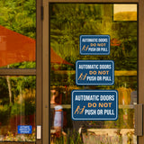 Classic Framed Plus Automatic Doors Do Not Push or Pull Wall or Door Sign | Friendly Home Signage
