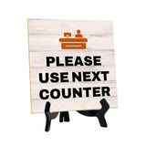 Quiet Zones & Visitor Instructions Table Signs 5"x 5" Square Table Sign With Acrylic Easel
