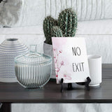 No Exit Table Sign with Easel, Floral Vine Design (6 x 8")