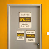 Portrait Round Plus Staff Only – No Public Access Beyond This Point Wall or Door Sign | General Kitchen and Food-related
