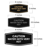 Signs ByLITA Fancy Caution Water Gets Very Hot Sign | Durable Plastic | Vibrant Colors | Powerful Foam Tape